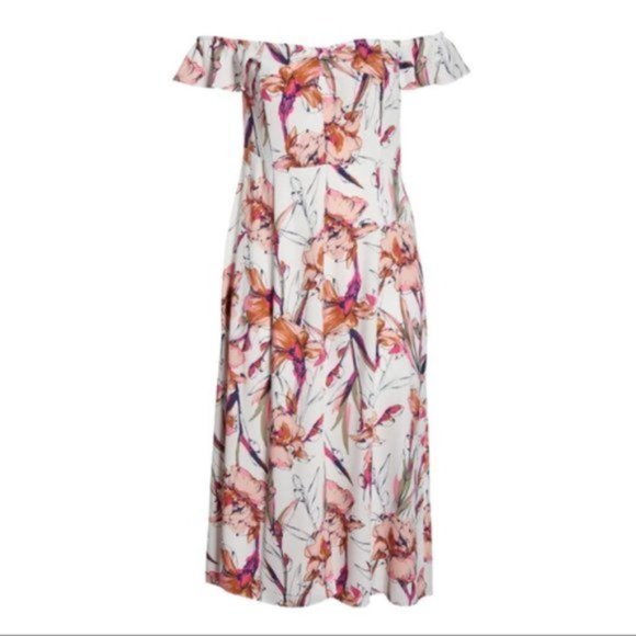 NWT LEITH | Floral Print Ruffle Flounce Dress 2x - Picture 4 of 4